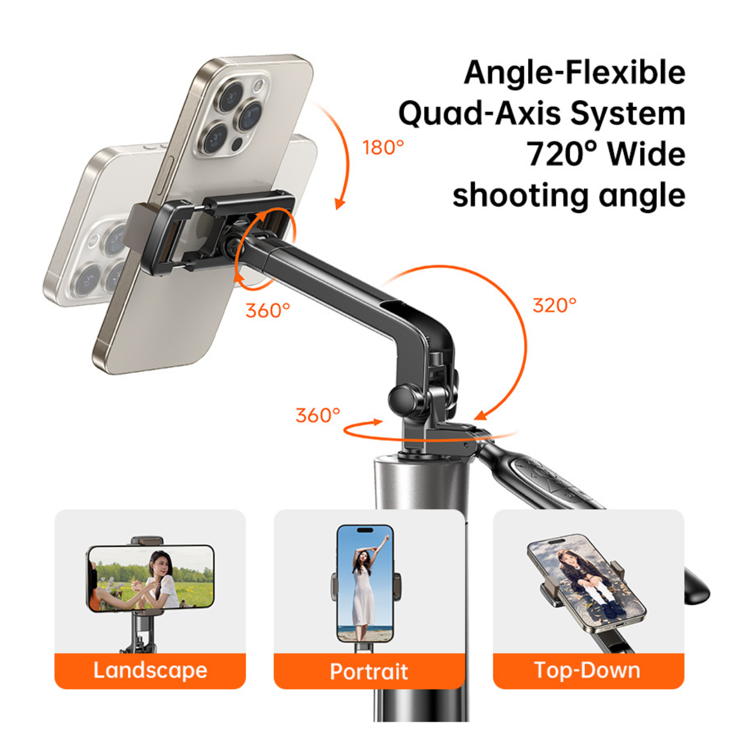 Trípode de Aluminio Ajustable, 720° con Control de Rotación Plegable Marca LISEN